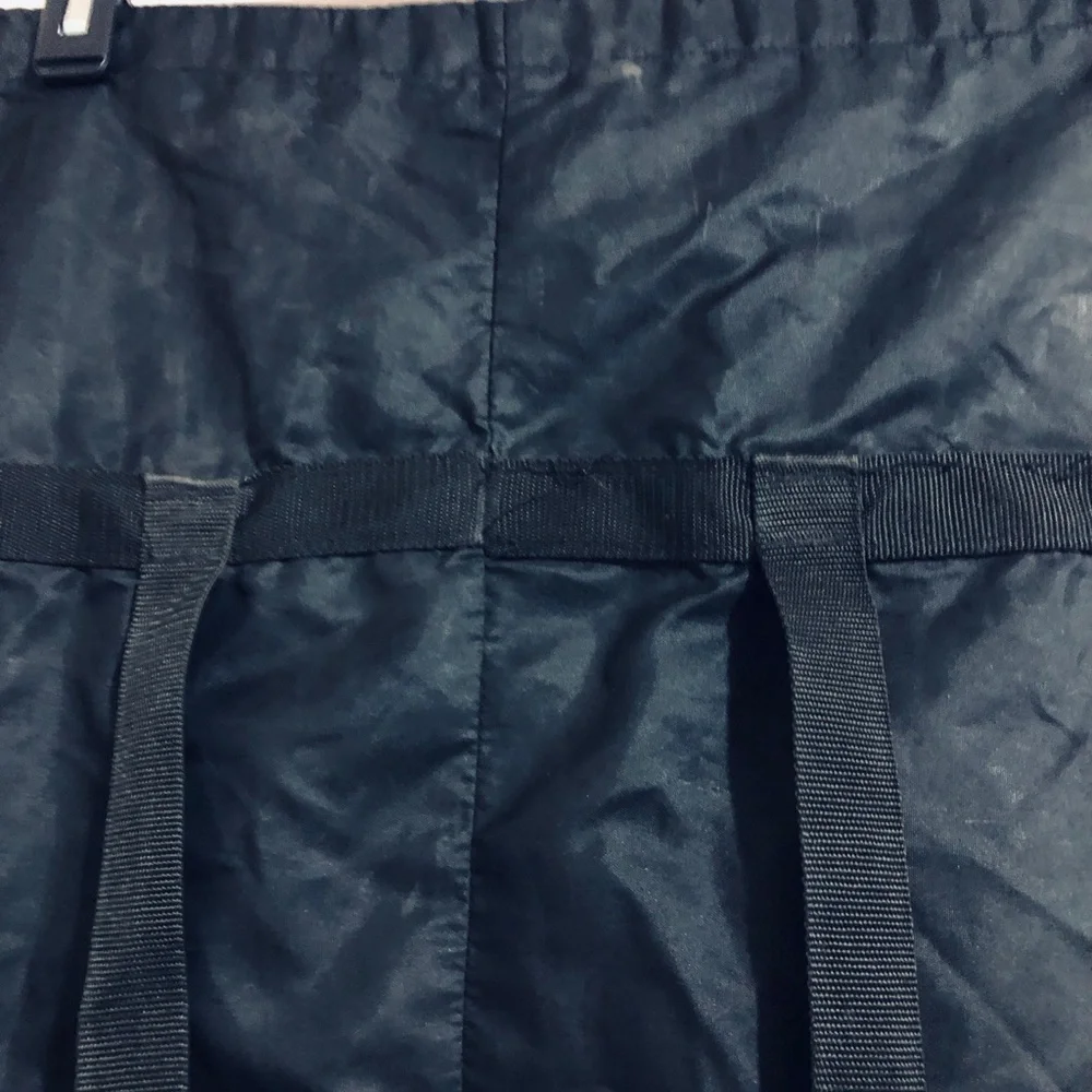 Black Nylon Duffel Backpack-Style Carry Bag